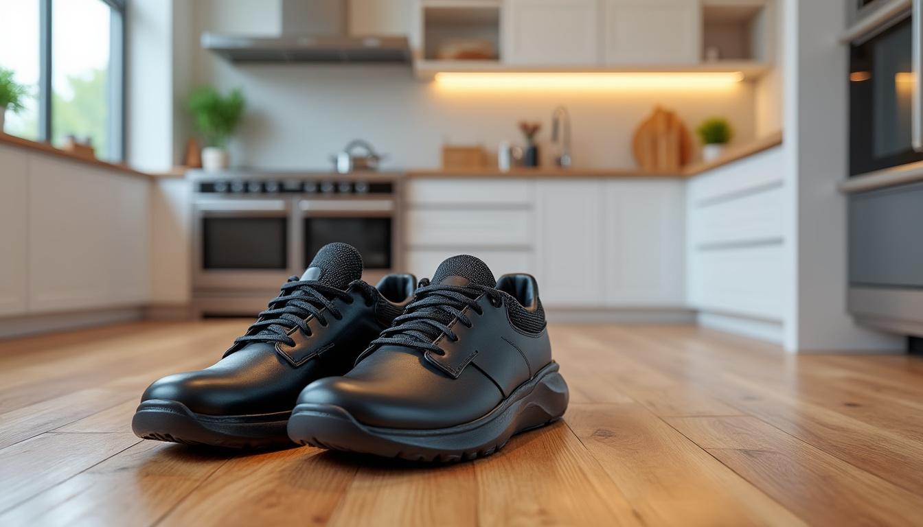 découvrez nos chaussures de sécurité pour cuisine en grande taille, conçues spécialement pour les chefs professionnels. alliez confort, style et protection optimale en travaillant dans la cuisine. ne compromettez pas votre sécurité, optez pour le must-have des chaussures de cuisine !