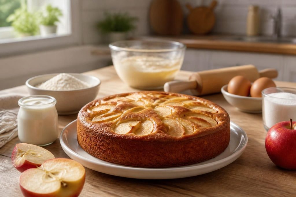 apprenez à préparer facilement un gâteau au yaourt aux pommes moelleux, parfait pour toutes les occasions. recette simple et rapide pour un dessert savoureux.