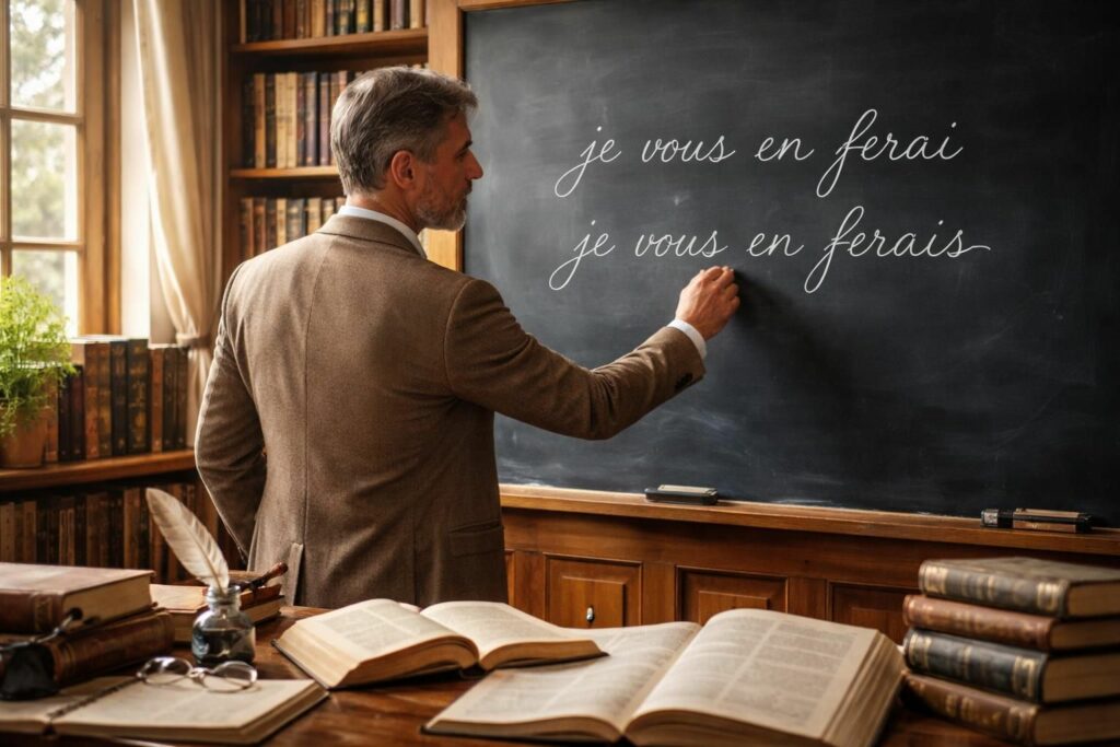 découvrez les subtilités de la conjugaison française avec notre guide clair sur l'utilisation correcte de « je vous en ferai » ou « je vous en ferais » pour maîtriser ces nuances importantes.