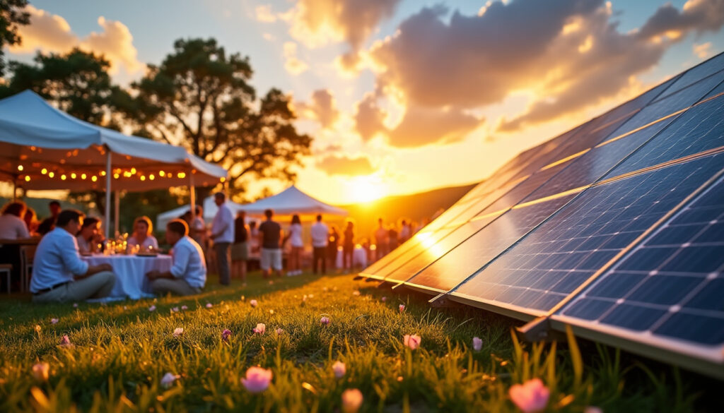 optez pour la location de panneaux solaires événementiels et optimisez votre événement grâce à une solution énergétique verte, innovante et économique, adaptée à tous vos besoins en extérieur.