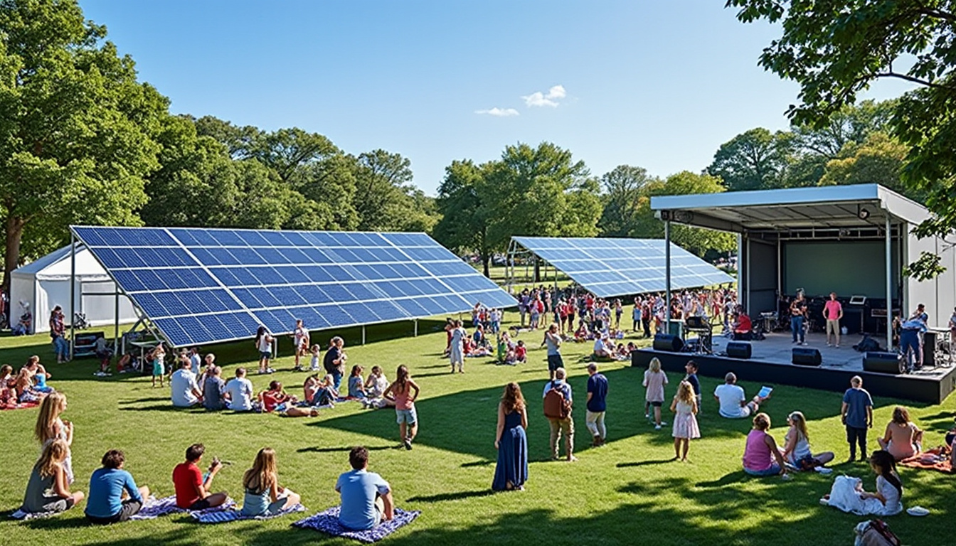 louez des panneaux solaires pour événementiel et optimisez l'énergie de votre événement tout en respectant l'environnement. solutions écologiques, économiques et faciles à installer pour tous vos événements.