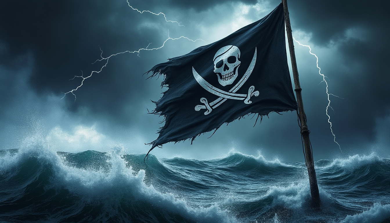 découvrez l’histoire fascinante des pavillons pirates, ces bannières emblématiques qui symbolisaient la rébellion et l’audace des flibustiers, défiant les lois sur les mers en semant la terreur auprès des navires marchands.