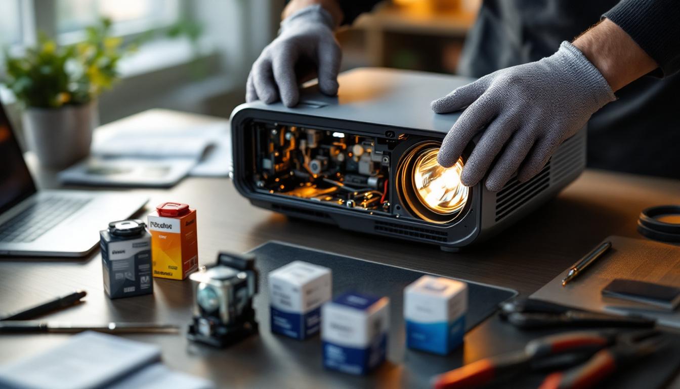 découvrez comment remplacer une lampe de vidéoprojecteur, le coût moyen et les meilleures options disponibles pour garantir une image de qualité et prolonger la durée de vie de votre appareil.