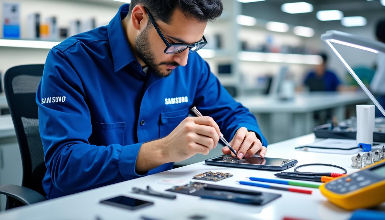 faites confiance à un réparateur agréé samsung mobile pour vos réparations. profitez de pièces d'origine, gage de fiabilité et de performance, et préservez la garantie de votre smartphone samsung.