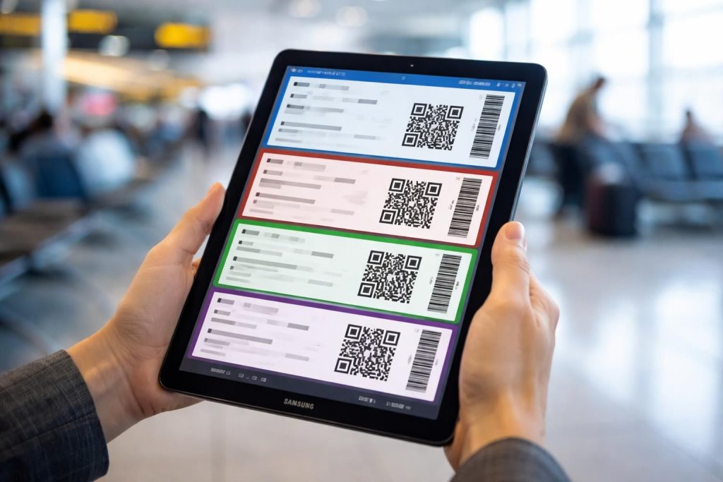 découvrez comment gérer facilement vos billets et qr codes pour vos voyages à l’étranger directement sur votre tablette samsung, pour une expérience de voyage simplifiée et sans stress.