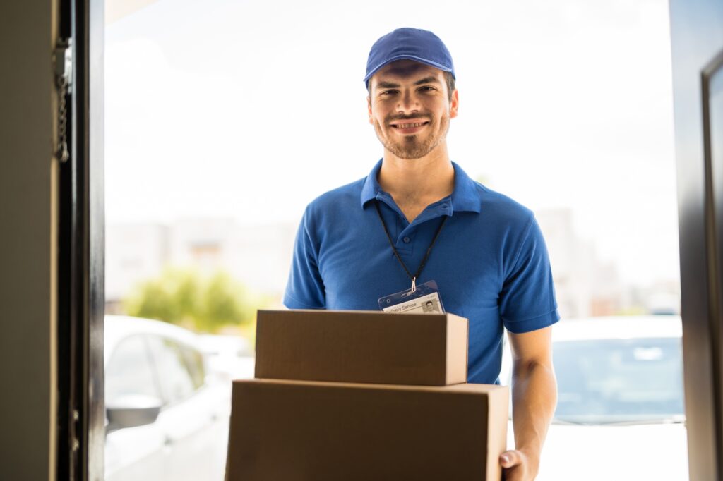 Man working for a delivery service